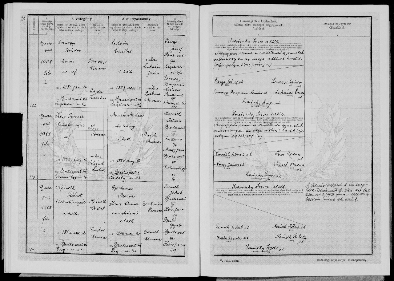 Marriage registration